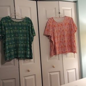 2 Kim Roger's Woman t-shirts Both shirts.